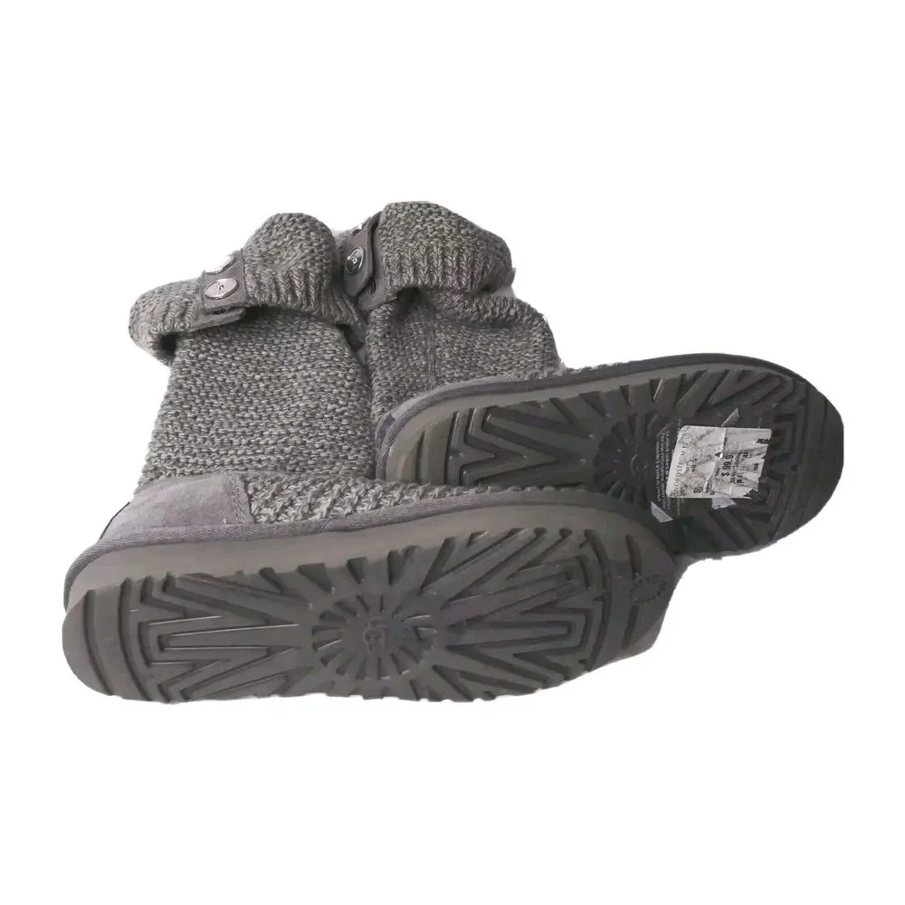 UGG Purl Cardy Knit Boots Women's Size 6  Light Green 1094949